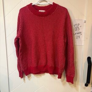 Cotton Country  Red Nordic Knit Sweater vintage |cozy |winter |canadian